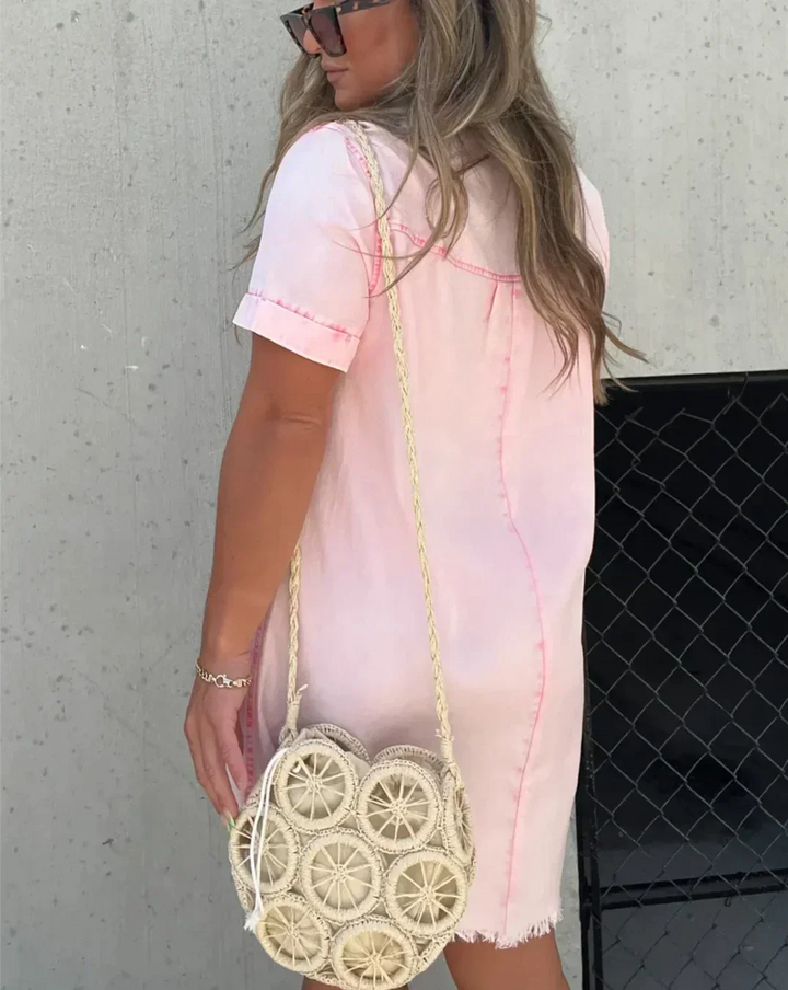 Inès | Fitted Denim Dress