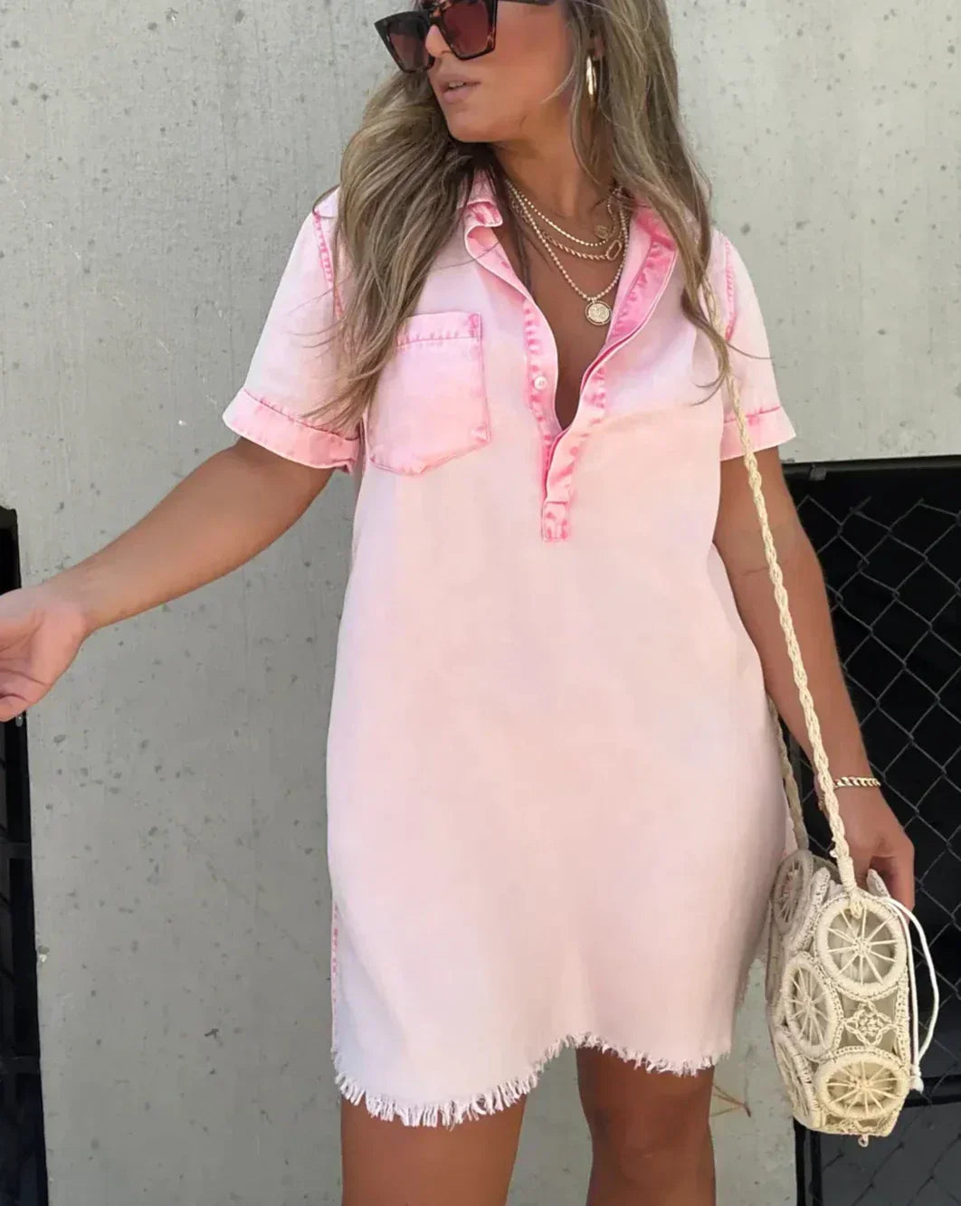 Inès | Fitted Denim Dress