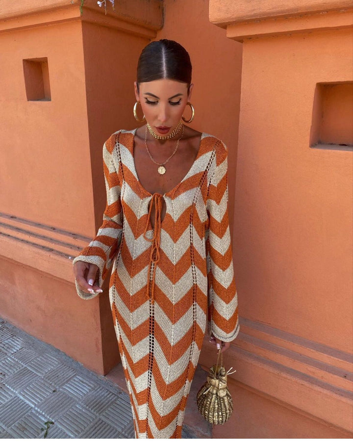 Santorini - Long Yarn Dress