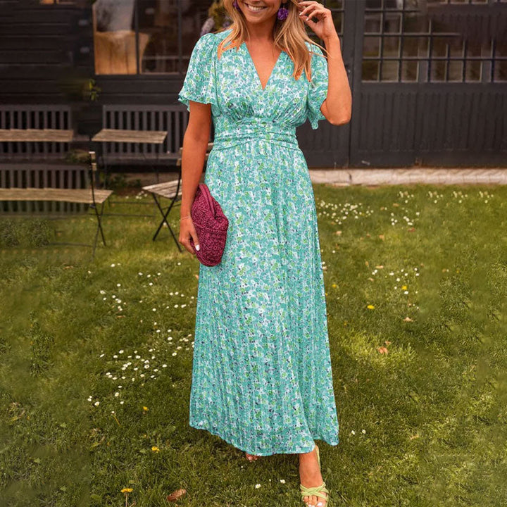 Mila | Flowy V-Neck Knee Dress