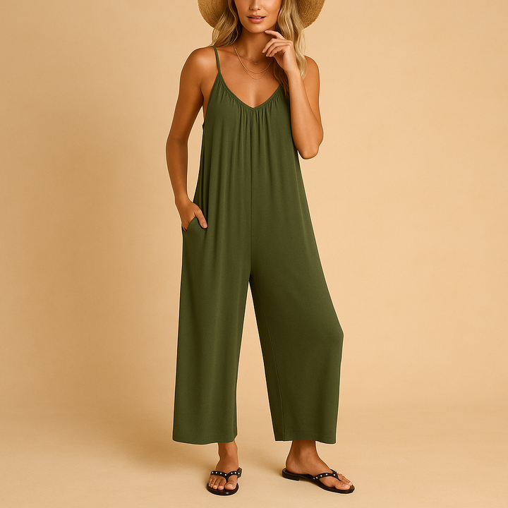 Elena | Women's Summer Sleeveless Jumpsuit with Adjustable Straps