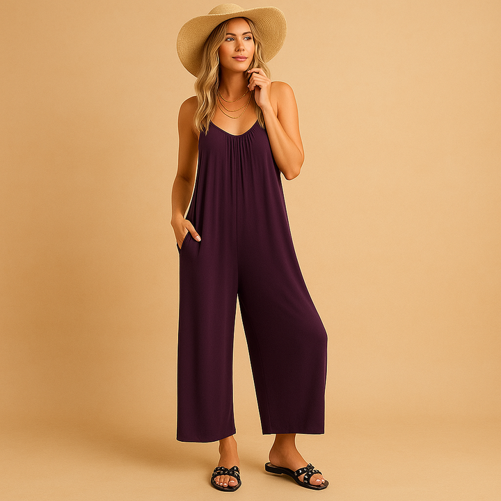 Elena | Women's Summer Sleeveless Jumpsuit with Adjustable Straps