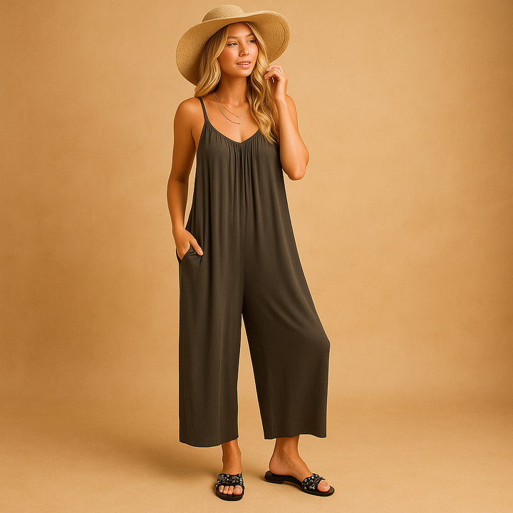 Elena | Women's Summer Sleeveless Jumpsuit with Adjustable Straps